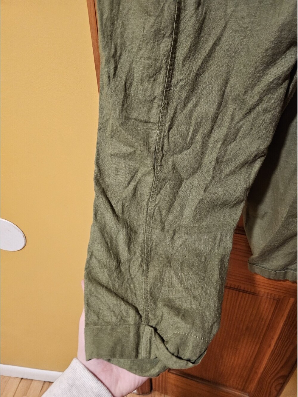 Max Studio London Green Olive Stretcht Cargo Pants Womens Size XL - Picture 9 of 12